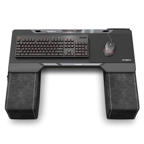 Couchmaster CYCON² Black Edition – Ultimate Ergonomic Gaming Lap Desk for Couch and Bed – Large, Stable and Compatible with all Keyboards and Mouse/Mice, Laptops, PCs, PS4/5, Xbox One/Series X/S