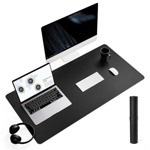 YSAGi Non-Slip Desk Pad, Waterproof PVC Leather Desk Table Protector, Ultra Thin Large Mouse Pad, Easy Clean Laptop Desk Writing Mat for Office Work/Home/Decor 