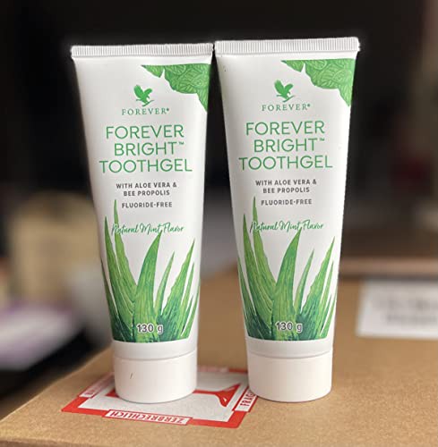 2 x Forever Bright Tooth Gel - Contains Bee Propolis - Protects Teeth & Gums - Fights Plaque, Made for Children & Adults, Non Fluoride Formula, No Animal by Products Suitable for Vegetarians.
