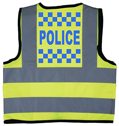 Acce Products Police Baby/Children/Kids Hi Vis Safety Jacket/Vest Sizes 0 to 8 Years Optional Personalised On Front