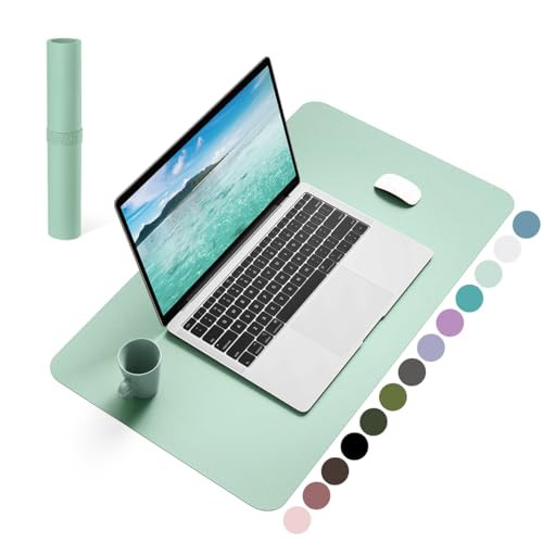 YSAGi Non-Slip Desk Pad, Waterproof PVC Leather Desk Table Protector, Ultra Thin Large Mouse Pad, Easy Clean Laptop Desk Writing Mat for Office Work/Home/Decor 