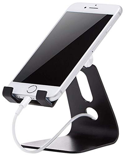 Amazon Basics Adjustable Cell Phone Stand, Single, Black
