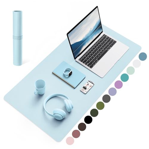 Non-Slip Desk Pad, Waterproof PVC Leather Desk Table Protector, Ultra Thin Large Mouse Pad, Easy Clean Laptop Desk Writing Mat for Office Work/Decor/Home 