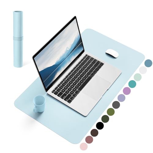 YSAGi Non-Slip Desk Pad, Waterproof PVC Leather Desk Table Protector, Ultra Thin Large Mouse Pad, Easy Clean Laptop Desk Writing Mat for Office Work/Home/Decor 