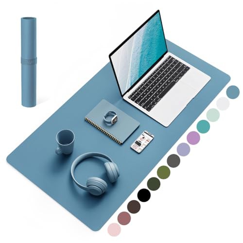 YSAGi Non-Slip Desk Pad, Waterproof PVC Leather Desk Table Protector, Ultra Thin Large Mouse Pad, Easy Clean Laptop Desk Writing Mat for Office Work/Home/Decor 