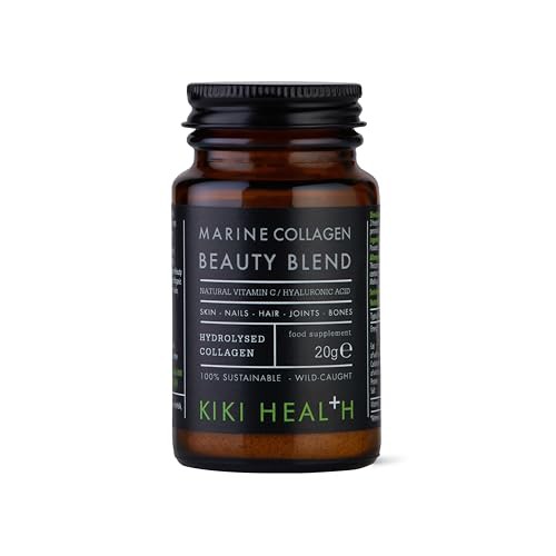 Kiki Health Marine Collagen Peptides Beauty Blend | Vital Protein Supplement for Skin, Hair Nails, Bones, Joints & Digestion | Hydrolysed Collagen with Vitamin C and Hyaluronic Acid - 20g