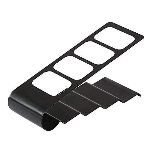 PULABOS Remote Control Holder with 4 Grids for Living Room Home Remote Organizer TV/DVD/VCR Iron for Home Hotel Decoration Stylish and Popular Black