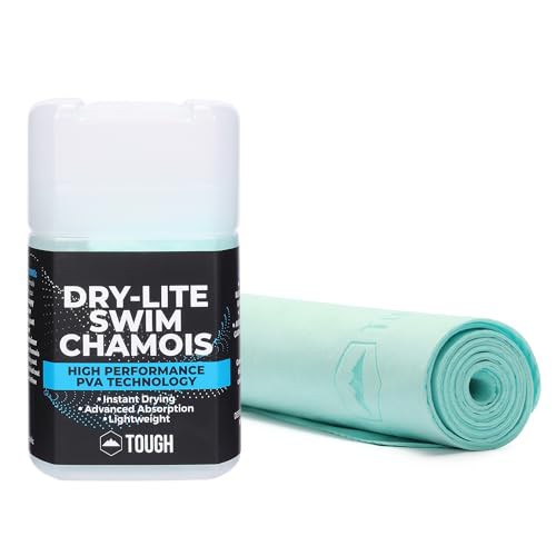 Tough Outfitters Swimming Towel - Swim Towels Quick Dry for Swimmers - Shammy Cloth Absorber PVA Shammies - Swimmer Chamois - Aqua - Medium - 17’’ x 13’’ 