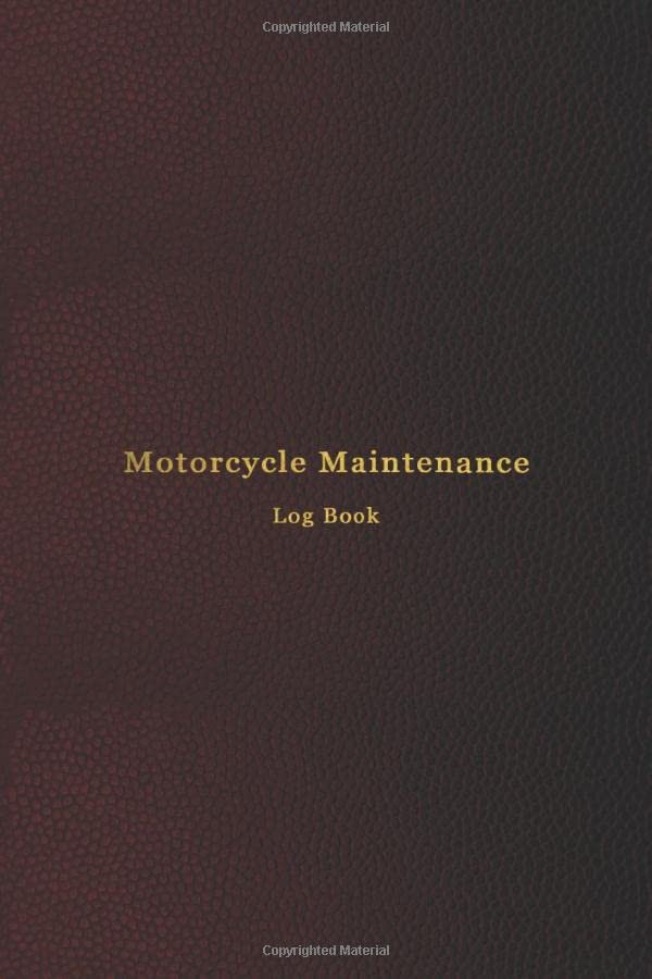 Motorcycle Maintenance Log Book