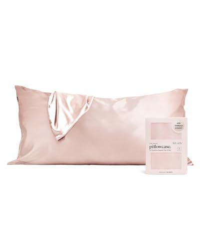 Kitsch 100% Satin Pillowcase with Zipper, Softer Than Silk Pillowcase for Hair & Skin, Cooling Pillow case, Satin Pillow Case Cover 