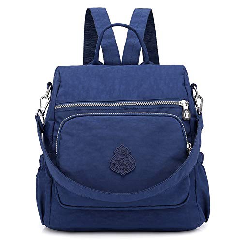 Estwell Women Backpack Ladies Rucksack Handbag Anti-theft Waterproof Nylon School Bag Travel Casual Daypack Fashion Shoulder Bag, Dark Blue