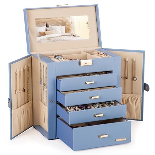Seelux Jewellery Box with Five Compartments and Side Flaps 