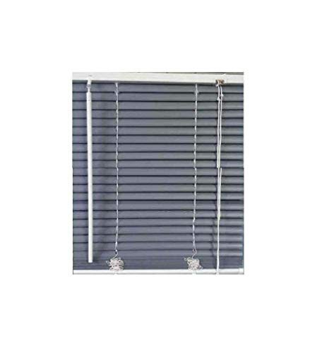Optimal Products PVC Window Venetian Blinds Strong Trimmable Easy Fit Child Safe Home Office Blind Black Cream White Silver Teak And Natural 