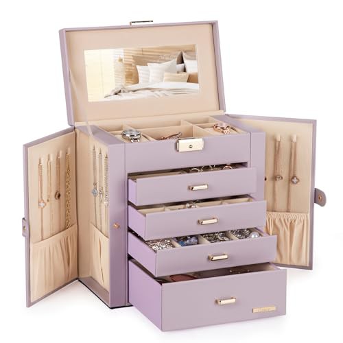 Seelux Jewellery Box with Five Compartments and Side Flaps 