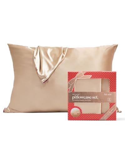 KITSCH Holiday Champagne Standard Satin Pillowcase Set, 2 CT