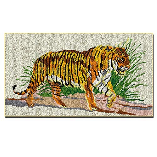 MIAOLLUN Latch Hook Kit Rug, Large Latch Hook Kits, Rug Making Kits DIY for Kids/Adults with Printed Canvas Pattern 43X25.5