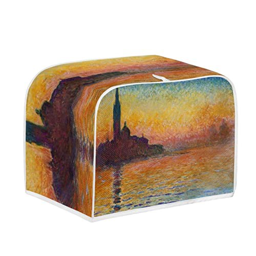Kuiaobaty Monet Art 2 Slice Toaster Cover Size 11.5x8x8 In,Bread Toaster Cloth Cover Small Appliance, San Giorgio Maggiore at Dusk