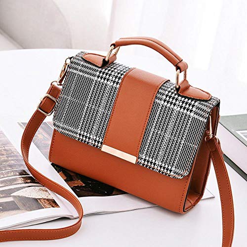 Wiliharui Summer Fashion Women Bag Leather Handbags PU Shoulder Bags Small Flap Crossbody Bags for Women Messenger Bags,Orange,20x15x6cm