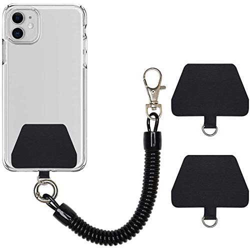 COCASES Phone Lanyard, Universal Theftproof Anti-Lost Elastic Tether Wrist Strap with Patch Compatible with Most Smartphones
