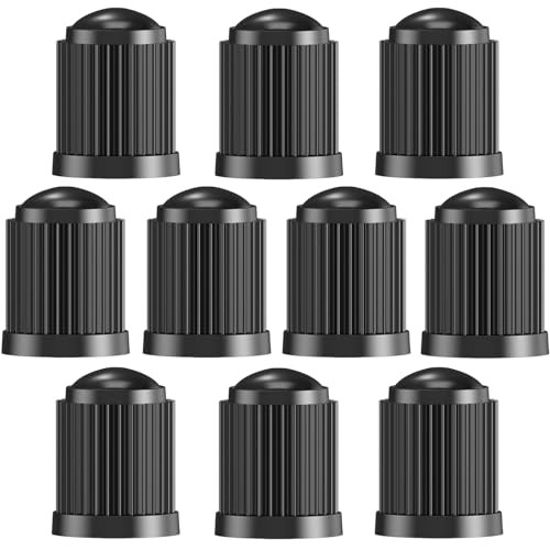 TCPENG® 10PCS Tyre Valve Caps, Universal Stem Dust Covers for SUV,Cars,Bike,Trucks,Heavy-Duty,Screw-On,Easy to Operation 