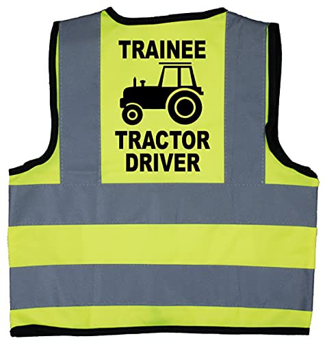 Baby Children Kids Hi Vis Safety Jacket Vest Trainee Tractor Driver Sizes 0 to 8 Years 