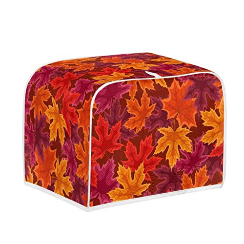 Kuiaobaty Fall Red Maple Toaster Cover 2 Slice,Kitchen Accessories,Premium Toaster Cover Appliance Dust and Fingerprint Protection