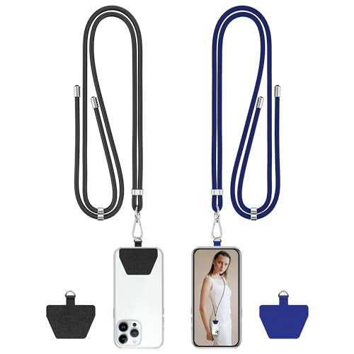 COCASES Crossbody Phone Lanyard Strap with Patch, Adjustable Nylon Neck Strap Necklace Phone Compatible with Most Smartphones 