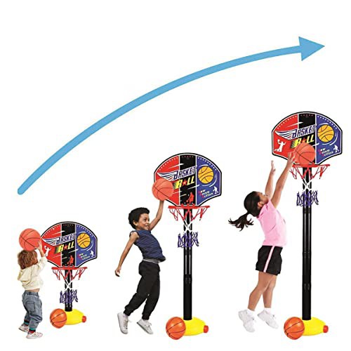 xwin sportseries Basketball Hoop for Kids Height Adjustable Hoop Net Ball Pump Portable Basketball Indoor Outdoor Fun Activity Basketball Hoop Ideal Sports Gift for Children
