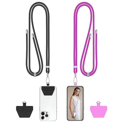 COCASES Crossbody Phone Lanyard Strap with Patch, Adjustable Nylon Neck Strap Necklace Phone Compatible with Most Smartphones 