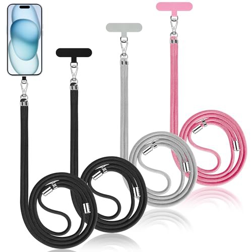 COCASES Crossbody Phone Lanyard Strap with Patch, Adjustable Nylon Neck Strap Necklace Phone Compatible with Most Smartphones 