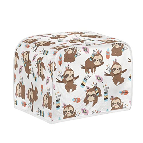 Kuiaobaty Funny Tribal Sloths Toaster Appliance Dust-proof Cover,Small Bread Maker Oven Cover, Dust and Greasy Protection