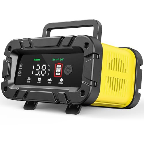 20A Car Battery Charger,20A 12V/10A 24V Car Battery Charger, Leisure Battery Charger with Portable Handle and Stand.Automotive Smart Battery Charger Maintainer/Pulse Repair Charger for Car,Motorcycle.