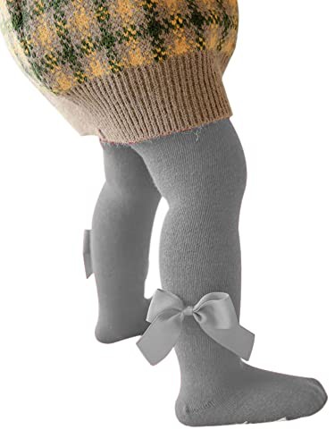 YILEEGOO Baby Toddler Girls Tights Rib Knit Pantyhose With Velvet Bows Chritsmas Valentine's Day Leggings Pants Infant Stockings