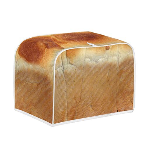 Kuiaobaty Novelty Bread Pattern Toaster Covers 4 Slice, Protective Cover for Bread Machine, Dust Protection Case with Hook