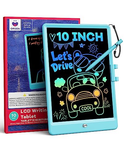 ORSEN Kids Toys LCD Writing Tablet 10-Inch, Magnetic Drawing Board for 3 4 5 6 7 8 Year Old Girls Boys Doodle Board, Educational Sensory Toys Drawing Pad for Easter, Halloween, Birthday Gifts 