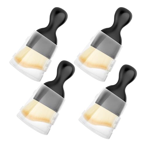 MEMOFYND 4 Dust Brushes with Cover, Soft Bristle Brush, Car Interior Cleaning Brush, Super Soft Detail Brush, Car Cleaning, Dust Brush Tool Brush for Cleaning Cars, Motorcycles, Wheels