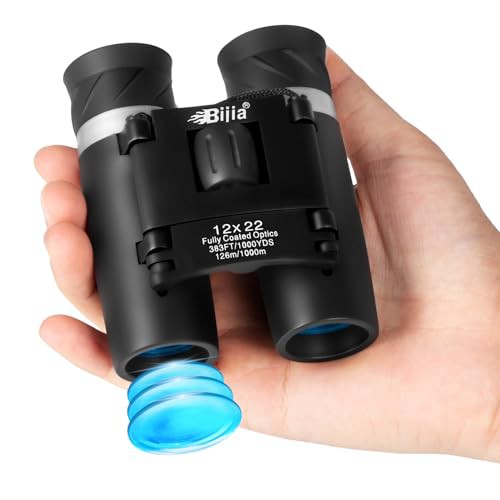 BIJIA 12x22 HD Mini Compact Binoculars for Adult,Hunting,Bard Watching,Concert,Sport and Outdoor Activities 