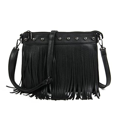 LHHMZ Women Fashion Hobo Fringe Shoulder Bags Vintage Small Tassel Crossbody Purse Bags