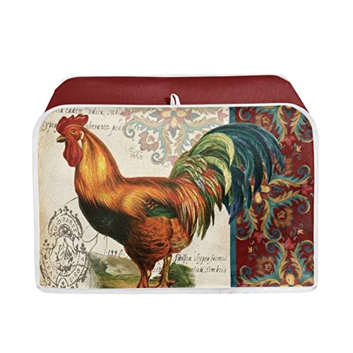 STUOARTE 2 Slice Bread Toaster Cover 3D Cock Print Fashion Bread Maker Cover Kitchen Accessories for Women Toaster Dustproof Storage Bag Kitchen Appliance Cover for Most Standard 2 Slice Toasters