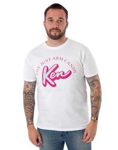 Barbie Mens T-Shirt | White Ken Not Just Arm Candy Graphic Tee for Adults | Short Sleeve Comfortable & Fashionable Top for Men | Lightweight Novelty Movie Crewneck | Movie Merchandise Gift for Him