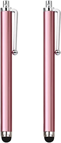 TRIXES 2PC Smart Phone Pen Stylus – Silicone Tip Pens for Touch Screen Devices - Compatible with Tablets, Mobile Phones, Laptops, iPad, iPhone, Samsung Galaxy Note/Tablet, Android, Kindle Fire 