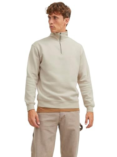 JACK & JONES Men's Jjebradley Sweat Half Zip Noos Sweatshirt