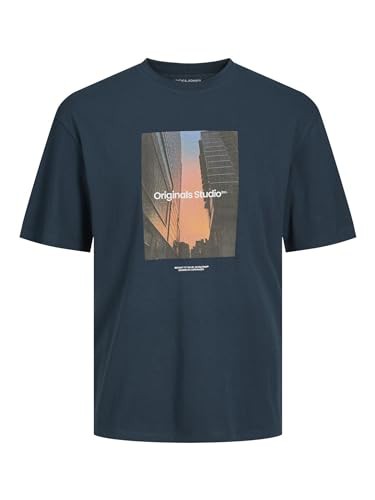 JACK & JONES Men's Jorvesterbro Photo Ss Tee Crew Neck Sn Polo Shirt