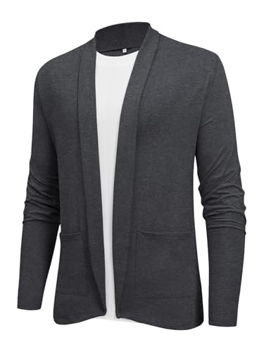 KUYIGO Mens Autumn Cardigan Sweater Cotton Formal Collar Fashion Poncho Casual Top