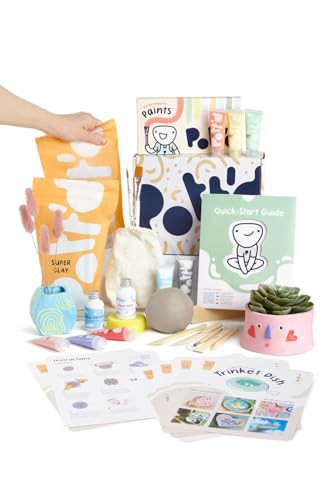 Pott'd at Home Pottery Kit for Adults. Air Dry Clay Kit for Beginners. Craft Kit for Adults Includes