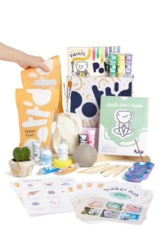 Pott'd at Home Pottery Kit for Adults. Air Dry Clay Kit for Beginners. Craft Kit for Adults Includes