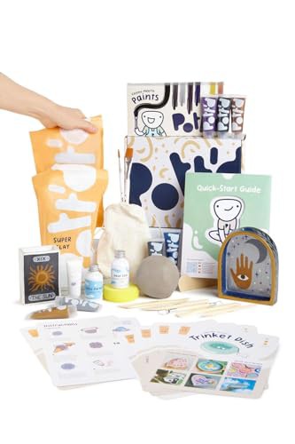 Pott'd at Home Pottery Kit for Adults. Air Dry Clay Kit for Beginners. Craft Kit for Adults Includes