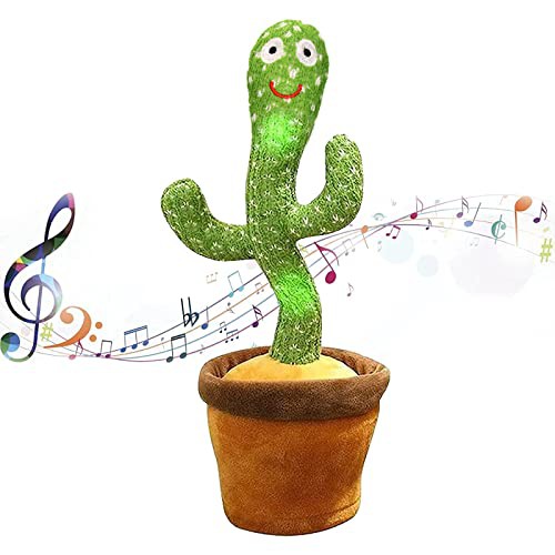 seOSTO Dancing Cactus Toy Repeat What You Say, Talking Cactus Toy Singing Cactus Mimic Toy Baby Toys for Year Old Boys Girls Kids Gifts, Baby Encourage Speech Toys