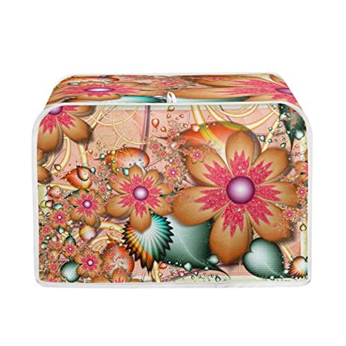 STUOARTE 2 Slice Toaster Cover Mandala Flowers Kitchen Appliance Toaster Cover Dust & Fingerprint Protection Bread Toaster Cover Bakeware Protector Washable