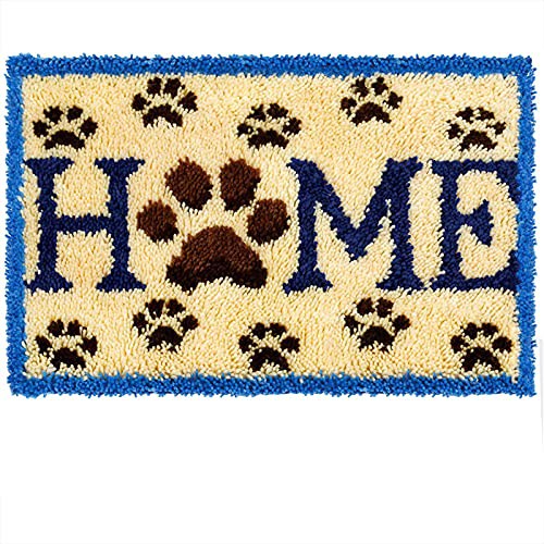 ZMURED Latch Hook Kit for Adults Kids Beginners ，DIY Crochet Rug Making Needlework with Canvas Yarn Embroidery Crafting Arts, 60x40 CM 